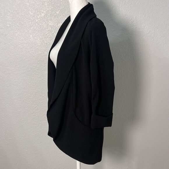 ARITZIA Wilfred Chevalier Open Front Blazer Jacket Black Old Money Size 0 - Picture 2 of 8